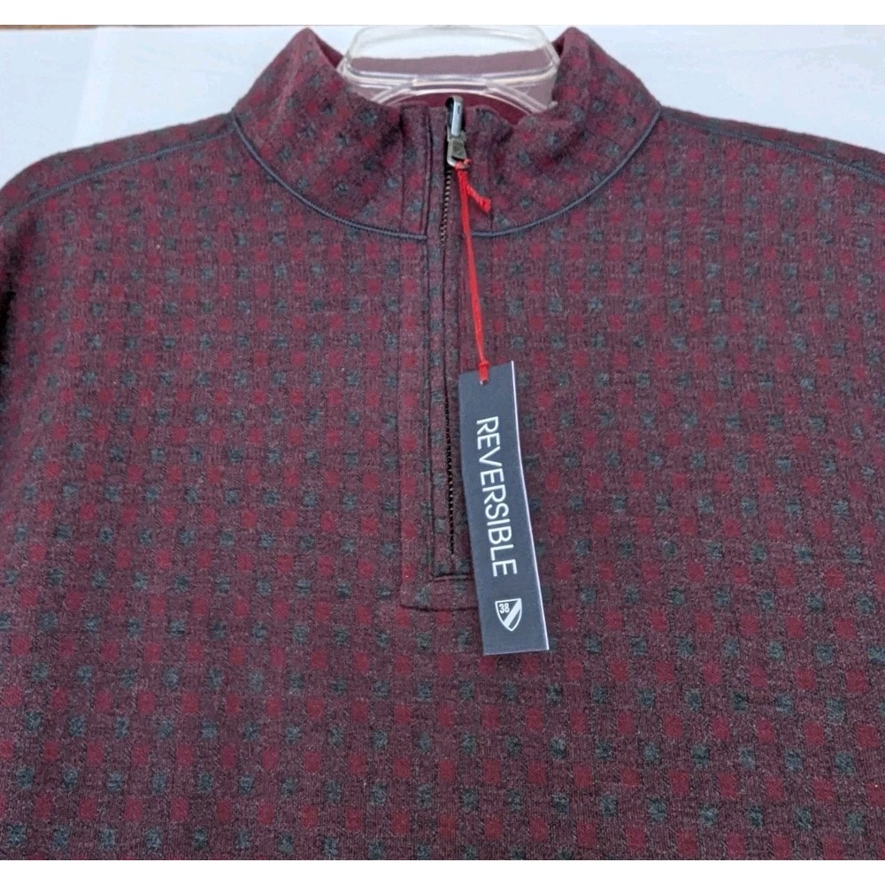 Cremieux Men's M  Reversible Sweater 1/4 Zip Purple NWT